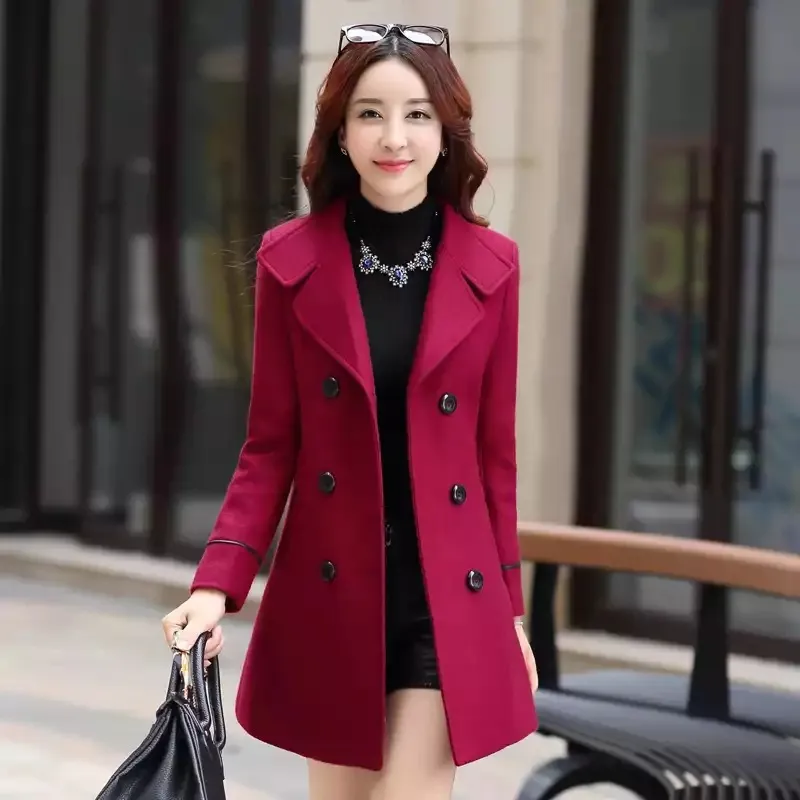 High Collar Woolen Coat Warm Women Wool Coat Jackets 3200 – SimpleLinenLife