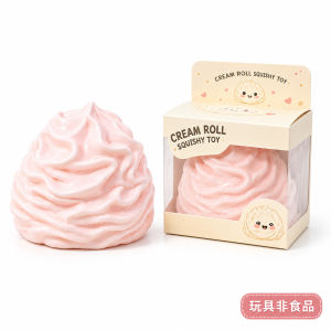 Super Large Simulation Cream Squishy Toy Hand Ball Slow Rebound Decompression Toy Cute Pink Ice Cream Cream Toy