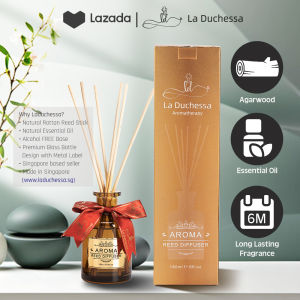 [La Duchessa] Premium Reed Diffuser  (180ml)  | Home Living Aromatherapy Fragrances | More than 50 Fragrances | Classic Spa Series | Made in Singapore | Luxurious Hotel and Shopping Mall Scents [Re.D]