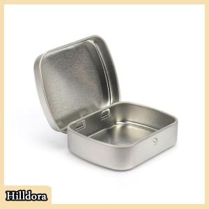 [Hilldora] Survival Kit Small Empty Metal Black Flip Storage Box Case For Key Candy
