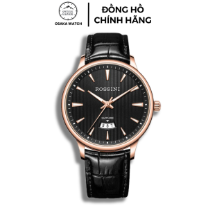 Đồng Hồ Nam Thuỵ Sỹ ROSSINI 5887G04D Chính Hãng Kính Sapphire Chống Trầy Dây Da Lịch Ngày Cao Cấp Fullbox