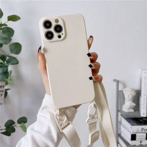 Ốp Điện Thoại Có Dây Đeo Vòng Cổ Dây Đeo Chéo Cho iPhone 14 11 12 13 Pro Max Mini XS XR X 7 8Plus SE3 14Max Soft Funda