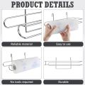 Paper Towel Holder for Wire Shelving 5'' D x 12'' W x 4.5'' H Hanging Paper Towel Holder Wire Shelf Accessories for Camp Dorm Laundry Room Stove Kitchen(Silver). 