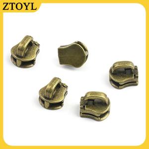 ZTOYL 10PCS 5 # dây kéo kim loại đầu kéo thanh trượt Zip khóa túi hành lý may tự làm sửa chữa Kit Phụ kiện phần cứng