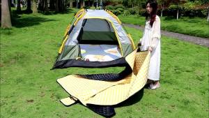 2x2m Camping Picnic Mat Washable Sandproof Beach Blanket Foldable With 3 Layers Park Hiking Courtyard Outdoor Use Larger Thicker