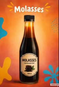 Molasses Food Grade Natural Sweetener 4 Liters Baking Cooking Coffee Milk Tea Bread Pastry Dessert Marinade Sauce Syrup Ingredient Drink Mix Topping Cafe Supply Bulk Use Great Harvest Premium Quality