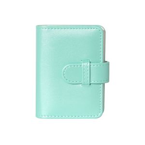 JING PU Leather Instant Camera Photo Album Ring Closure 28 Pockets Pocket Album Pastel Colors Mini Photo Book Travel Memories
