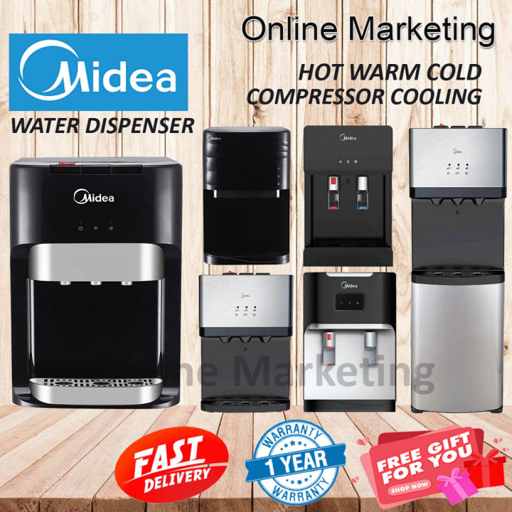 Midea Water Dispenser Hot & Warm & Cold with 4 Korea Halal Filter Set