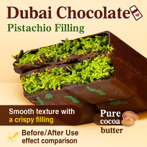 Dubai Handmade Chocolate Pistachio Chocolate Pure Cocoa Butter Healthy Chocolate Dubai Style Include Thousand Pistachio 迪拜巧克力