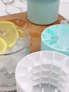 60 Grids Silicone Ice Cube Mold Round Ice Bucket Homemade DIY Refrigerator Freeze Ice Maker  COD
