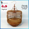 Lồng Chim cu gáy size 40 triện cnc 2D cao cấp chất liệu tre gì cật tặng đầy đủ phụ kiện đẹp. 
