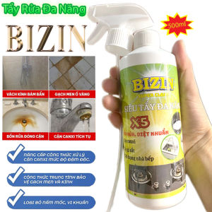 Chai Xịt Tẩy Rửa Đa Năng Chính Hãng BIZIN 500ml - Siêu Tẩy Cặn Canxi Vết Ố Vàng Vòi Sen INOX Bồn Sứ Bề Mặt Gạch Men Bồn Rửa