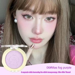 Phấn Má Hồng Xixi Đơn Sắc 6 Màu Tự Nhiên Lâu Trôi Bảng Má Hồng Mini Thiết Kế Vỏ Hình Thú Đáng Yêu Tạo Hiệu Ứng Sáng Da