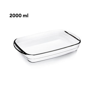 Locaupin Borosilicate Glass Baking Plate Snack Bread Pan Microwave Oven Safe Bakeware Cooking Dish Pasta Food Container