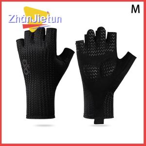zhanjietun Summer Breathable Half Finger Cycling Gloves Ultralight Road Bike Gloves Anti-Slip Silicone Pad Cooling Gear
