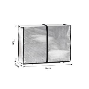 MINIFELE 262 Heat Insulation Cooling Air Conditioner Cover Aluminum Foil Reflective Fabric Water Resistant AC Unit Cover Thickened Air Conditioner Protector Outdoor AC Protection