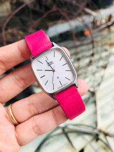 Đồng hồ nữ si Nhật dáng tank thương hiệu Vega citizen dây da size ngang 25mm