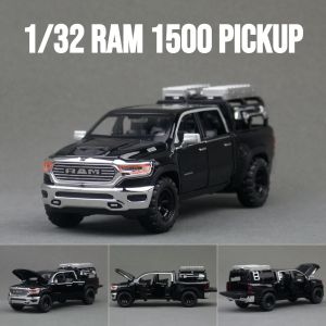 2026 1/32 Dodge RAM 1500 Pickup Toy Car Miniature Diecast Metal Off Road Vehicle Model Pull Back Sound Light Collection Gift Boy