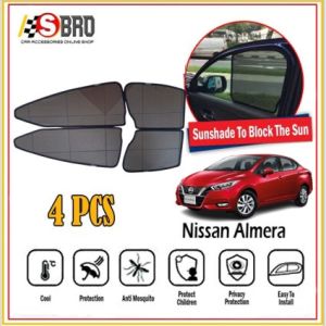 Nissan Almera Turbo 2021-2022 Magnetic Sunshade Car Anti-Glare Day Sunshade Strong Magnet 4PCS