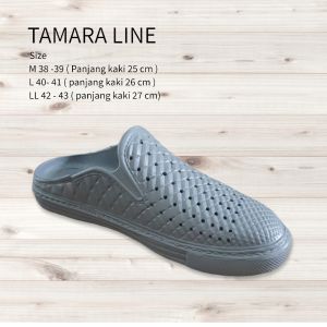 Sandal Selop Karet Pria  Anti Licin Anti Air Tebal Nyaman Dipakai Harian – Slip on Casual Tamara Line 225