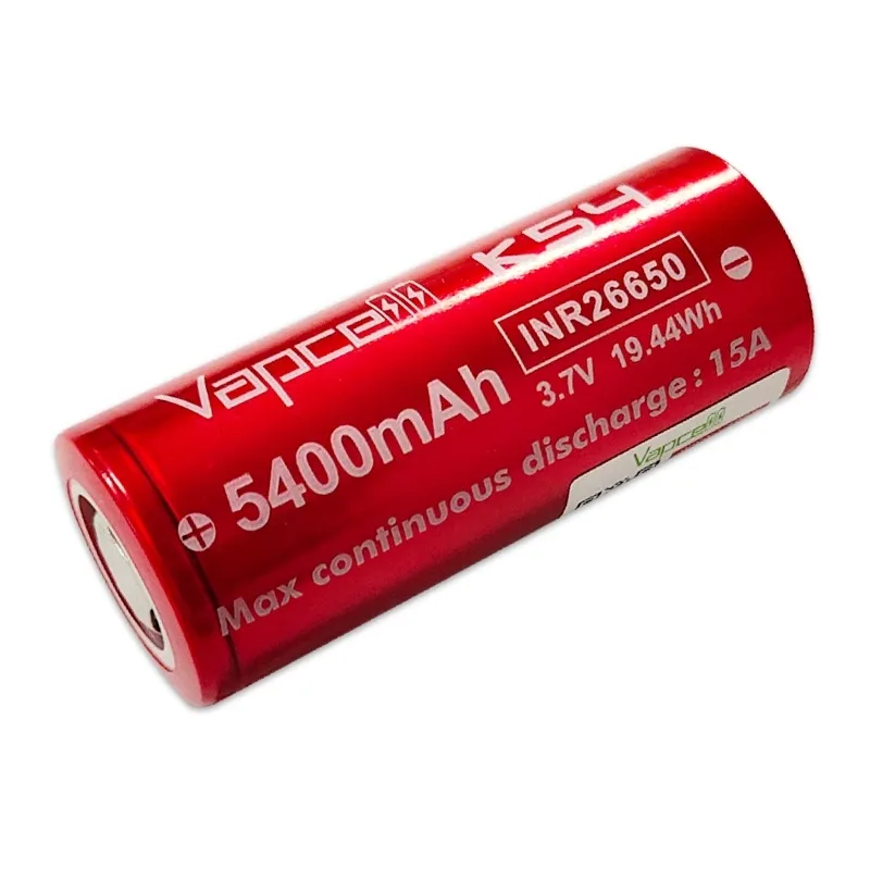 26650A Li-Ion battery 3.6V - 3.7V with 4500mAh capacity and 15A discharge  current