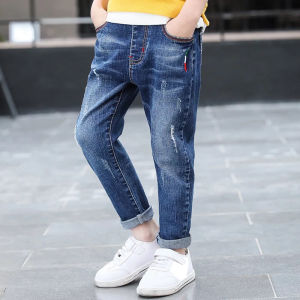 DIIMUU 5-11 Years Children Clothing Boys Jeans Long Trousers Bottoms Casual Denim Pants Kids Baby Clothes