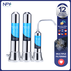 3-stage stainless steel water purifier for chlorine removal ready for direct drinking