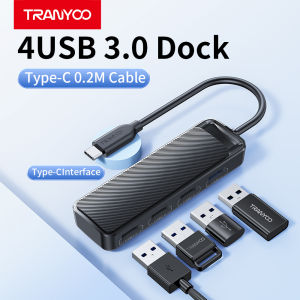 Tranyoo Usb extension hub HB1-4 USB / Type C Hub to 4 port 3 USB & Ethernet Cable for Laptop PC Laptop Multiport