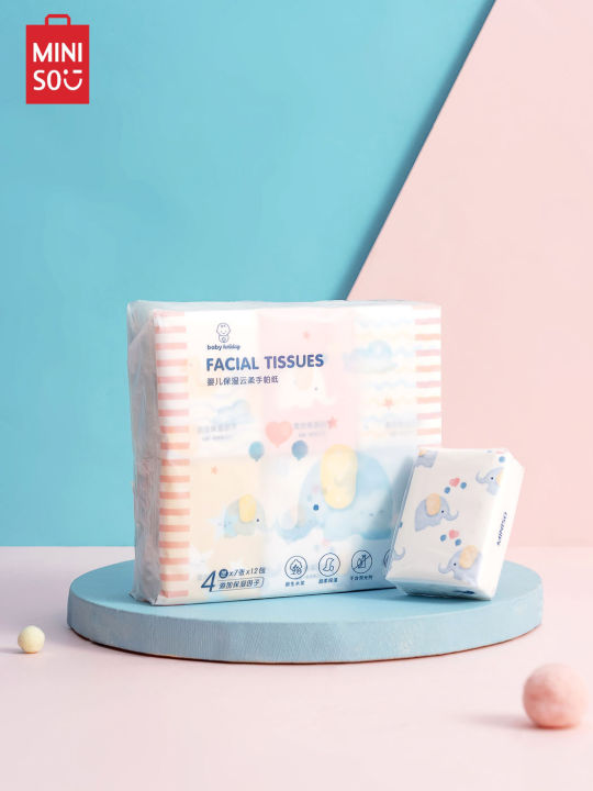 MINISO Baby Holiday Ultra Soft Facial Tissues 12 Packs Lazada PH