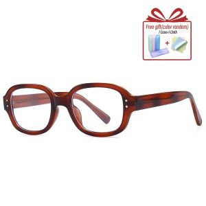 Korean Retro Red Square Graded Eyeglasses Fashion Thick Frame Myopia Glasses for Women Graded Glasses for Nearsighted