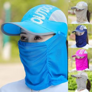 MISUPS Women Breathable Wide Brim Detachable Sunshade Sun Hat Baseball Cap Beach Cap Shade Hat
