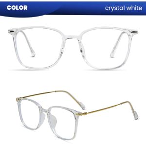 IOOI Eyewear -  Kacamata Kotak Metal TR 90 Lensa Minus Anti Radiasi Blueray Pria/Wanita 83092