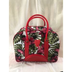 Tas Traveling wanita Travel Bag tas piknik serbaguna tas pakaian jumbo untuk pakaian Koper Jinjing Kanvas BESAR kanvas motif palmas kuning