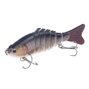 Swimming Lures Multi Jointed Swimbaits with Treble Hook 10cm Fishing Lure Artificial Hard Baits for Trout