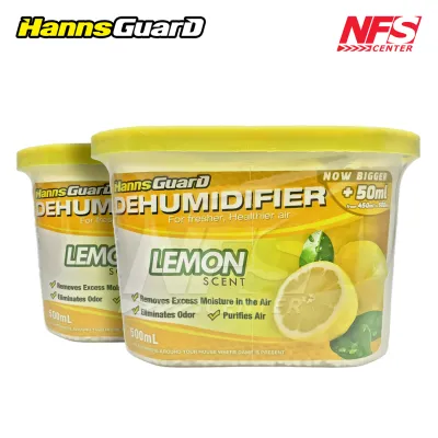 Hanns Dehumidifier Lemon Scent 500ml - Eliminates Musty Odor Suitable For Your Car & Closets