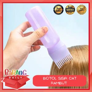 BOTOL SISIR CAT RAMBUT / BOTOL SISIR HAIR TONIC RAMBUT / BOTOL ALAT APLIKATOR BOTOL SISIR SEMIR PEWARNA RAMBUT 60ML