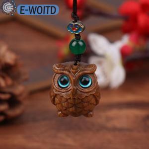 E-WOITD เคสโทรศัพท์ลายสัตว์สไตล์จีนมีสายคล้องน่ารักเรืองแสงพวงกุญแจรูปการ์ตูน