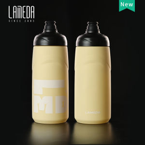 LAMEDA ขวดน้ำจักรยาน600มล. พร้อมฝาครอบกันฝุ่นกาต้มน้ำจักรยานเสือหมอบแบบบีบทางออกน้ำถ้วยน้ำสำหรับเล่นกีฬากลางแจ้ง