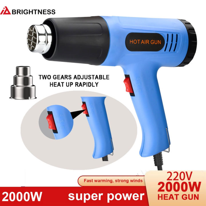 Hot Air Gun Heat Gun2000W 220V Adjustable with 1pc Nozzle Heavy Duty