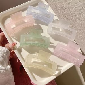 6 cái / bộ Thanh Lịch Trong Suốt Mờ Hình Chữ Nhật Kẹp Tóc Càng Cua Cho Phụ Nữ Cô Gái Tóc Ngọt Ngào Trang Trí Kẹp Tóc Kẹp Tóc Phụ Kiện Tóc 2026