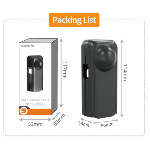 ซันนี่ไลฟ์ สำหรับ Insta360 X4 เคสป้องกันพลาสติกสำหรับเลนส์ Insta 360 X4 ป้องกันหน้าจอ ครอบคลุมเต็มรูปแบบ อุปกรณ์เสริมกล้อง