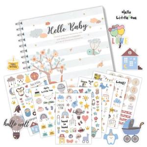 Baby Memory Book with Sticker for Baby Boy or Girl First Year Baby Journal Book Scrapbook Book from Pregnancy to Age 1
