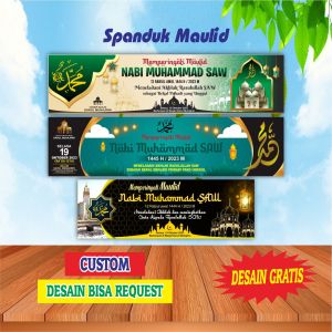 Spanduk Banner Maulid Nabi Backdrop Bisa Request Desain