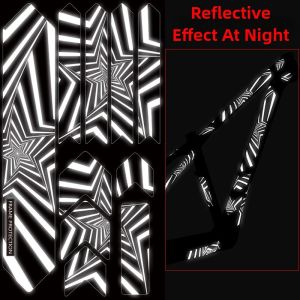 Reflective Bike Frame Protection Film Scratch-Resistant High-quality Stickers Waterproof Highly Reflective Protect Bike Frame