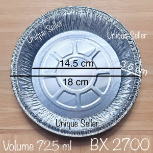 [Isi50] Aluminium Foil Bulat 18 cm BX 2700 Bestfresh / Alufoil Tray RX 725 Best Fresh / Aluminium Foil Alutray Alufoil Bulat Bundar Cup 18cm 18 cm RX 2700 RX 725 / Aluminium Foil Alufoil Tray Bulat 18 cm RX2700 RX725 / Alufoil Tray BX 2700
