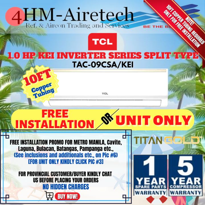 4HM TCL 1.0 HP KEISERIES SPLIT WALL MOUNTED TYPE INVERTER (MODELTAC