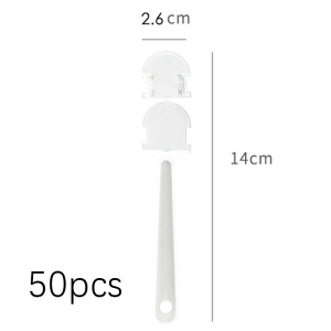 50pcs Transparent Plastic Fan Handles DIY Craft Accessories for Advertising Fans Kindergarten Gifts 14cm Mini Size