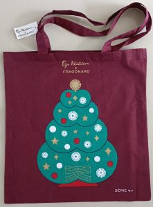 Limited Edition Fragonard Cotton Bag Christmas Tree (Red) by Senteurs de Provence since 2004