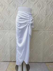 COD Rok Serut Satin Polos Rok Remaja Kekinian Sasi Skirt Korea Style Maxi Terlaris Bawahan Kondangan Kerja Kantor Wanita D3E2 Casual Rok Serut Satin Span