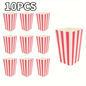 【10pcs】Paper Popcorn Box Fries Box Disposable Food Box